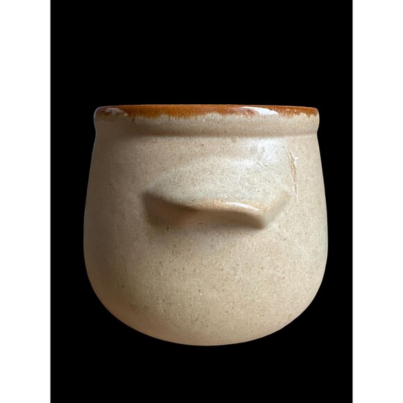 Longwy Pottery France vtg earthenware glazed pot, planter, or bowl with handles - Picture 2 of 7